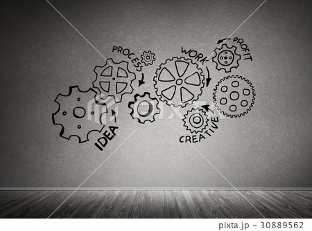 Gear mechanism as teamwork concept 30889562