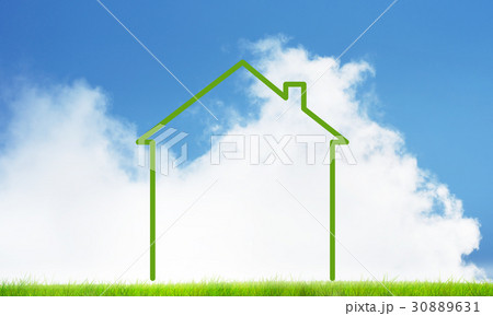 House on sky landscape House on sky landscape 30889631