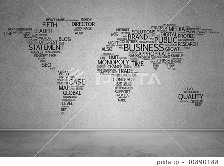 World map in typography World map in typography 30890188