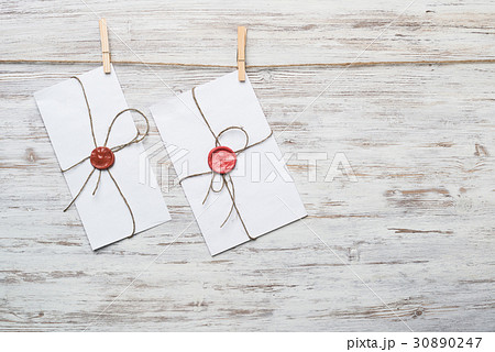 Mail envelope on rope Mail envelope on rope 30890247
