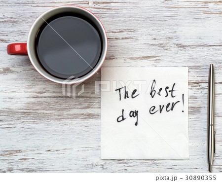 Romantic message written on napkin Romantic message written on napkin 30890355