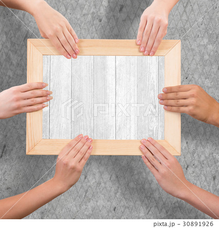Hands holding frame Hands holding frame 30891926
