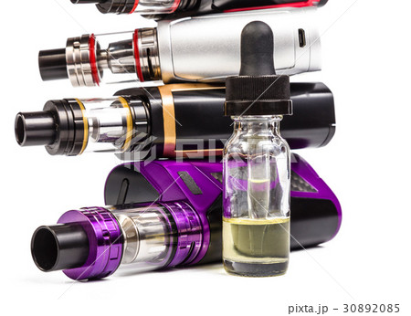 electronic cigarettes collection on white 30892085