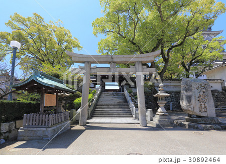 吹揚公園（今治城址）の吹揚社と天守 30892464