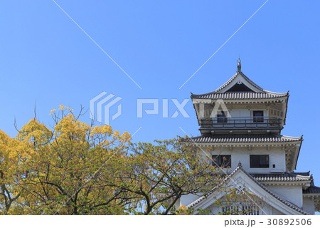 今治城天守を南東から見る 30892506