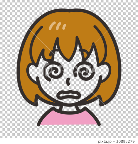 女の子　表情　目が回る 30893279