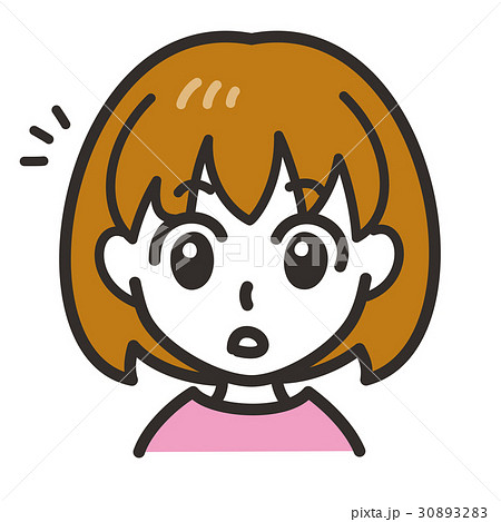 女の子　表情　気付く 30893283