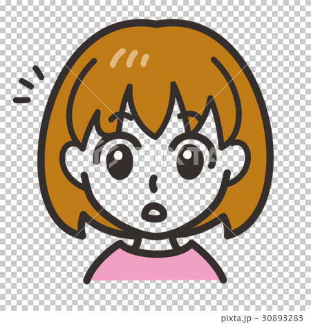女の子　表情　気付く 30893283