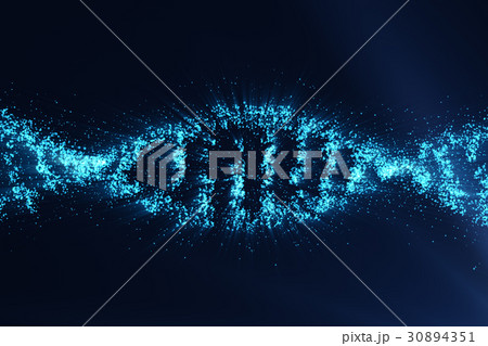 Concept of biochemistry with dna molecule on blue Concept of biochemistry with dna molecule on blue 30894351
