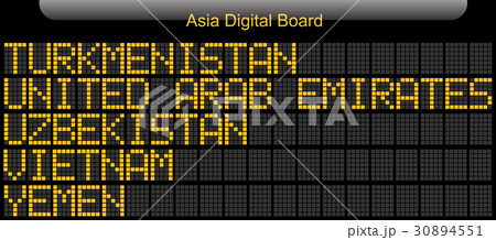 Asia Country Digital Board Information Asia Country Digital Board Information 30894551