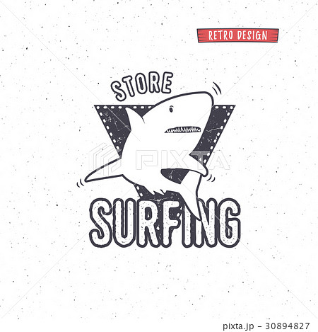 Vintage Surfing Store Badge design. Surf gear shop 30894827