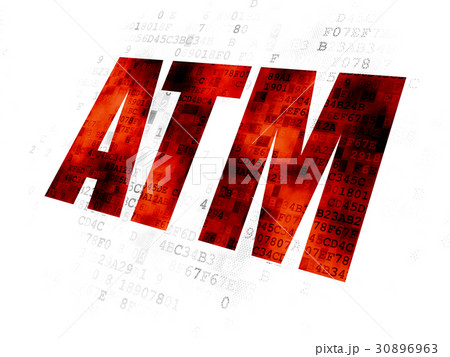 Banking concept: ATM on Digital background 30896963