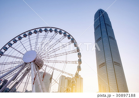 Abstract futuristic cityscape 30897188