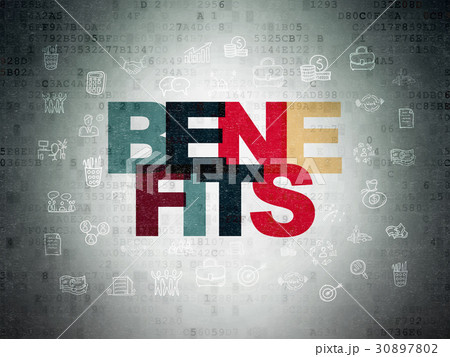 Finance concept: Benefits on Digital Data Paper Finance concept: Benefits on Digital Data Paper 30897802