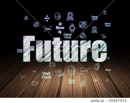 Timeline concept: Future in grunge dark room Timeline concept: Future in grunge dark room 30897933
