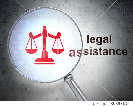 Law concept: Scales and Legal Assistance with 30898836