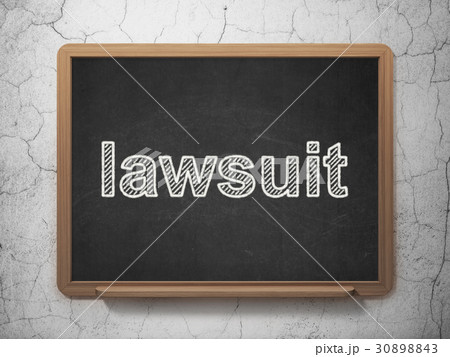 Law concept: Lawsuit on chalkboard background Law concept: Lawsuit on chalkboard background 30898843