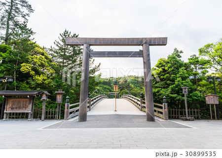 伊勢神宮　内宮　宇治橋鳥居 30899535