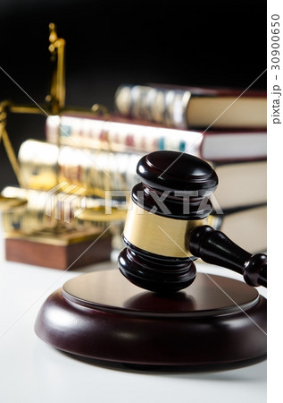 Judge gavel in court library 30900650
