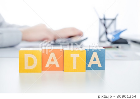 DATA word with colorful blocks 30901254