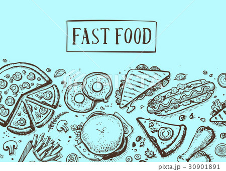 Fast food vintage hand drawn graphic design Fast food vintage hand drawn graphic design 30901891