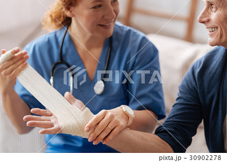 Trained experienced doctor applying medical Trained experienced doctor applying medical 30902278