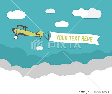 Vintage Airplane banner and travel infographics 30903893