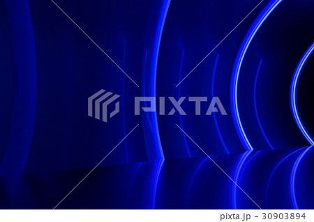 Abstract glossy interior with glow lines. 3d 30903894