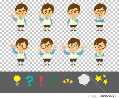 嚴肅的孩子姿勢8種 30905051