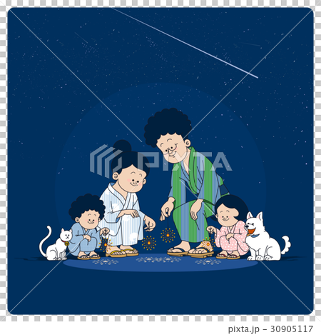 Fireworks with family 30905117