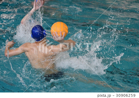 The boys play in water polo The boys play in water polo 30906259
