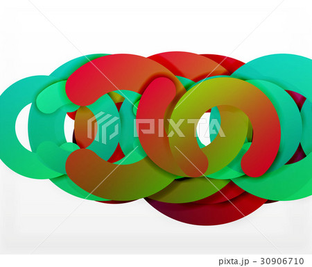 Circle geometric abstract background, colorful 30906710