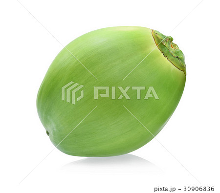 Green coconut fruit isolated on white background 30906836