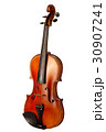 Close up on vintage violin isolated on white 30907241