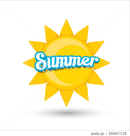 vector summer label. summer icon with sun. vector summer label. summer icon with sun. 30907726