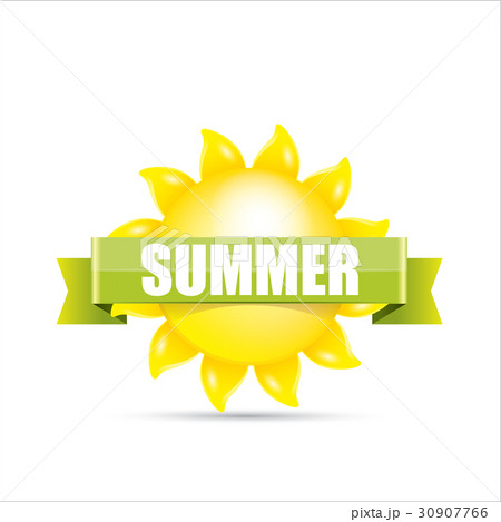 vector summer label. summer icon with sun. 30907766