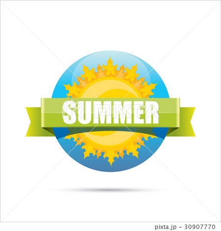 vector summer label. summer icon with sun. 30907770