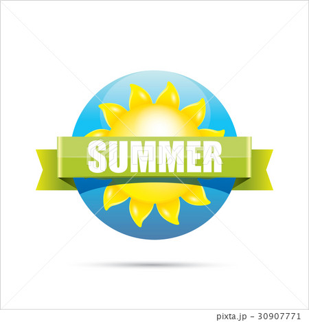 vector summer label. summer icon with sun. 30907771