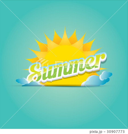 vector summer label. summer icon with sun. 30907773