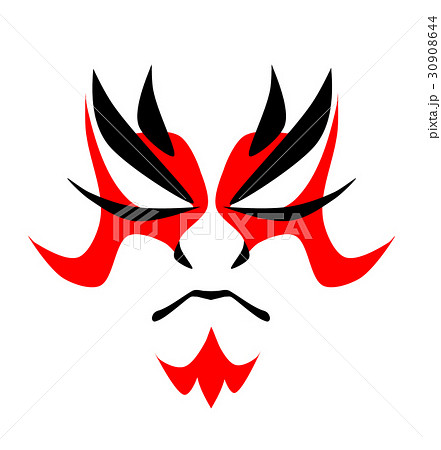歌舞伎の顔のイラスト素材