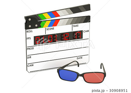 3D cinema concept, 3D glasses and digital movie 3D cinema concept, 3D glasses and digital movie 30908951