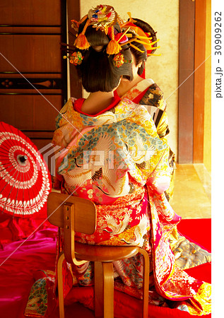 着物姿 女性の写真素材