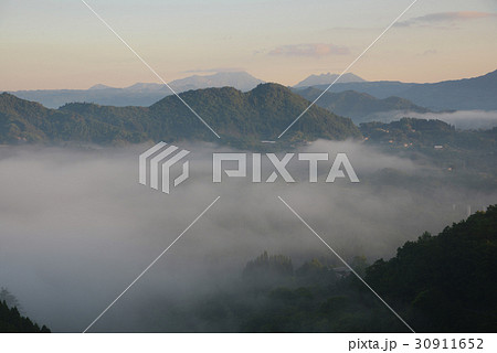 国見ヶ丘の雲海　阿蘇山方向を望む 30911652