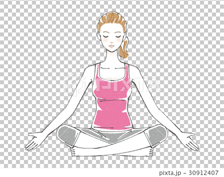 手を広げリラックスしている女性 30912407