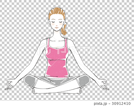 Zen Meditation Yoga Stock Illustration