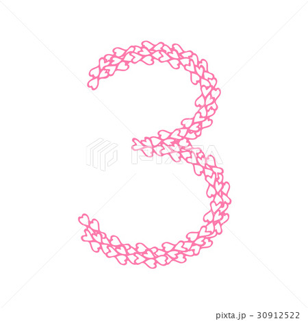 The letter number three or 3, in the alphabet 30912522