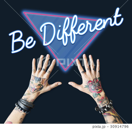 Be Different Thinking Conceptual Inspire Word 30914796