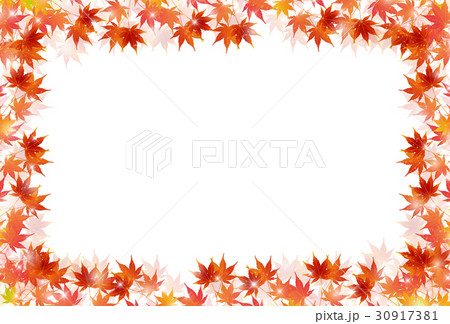 紅葉 秋 フレーム 背景のイラスト素材
