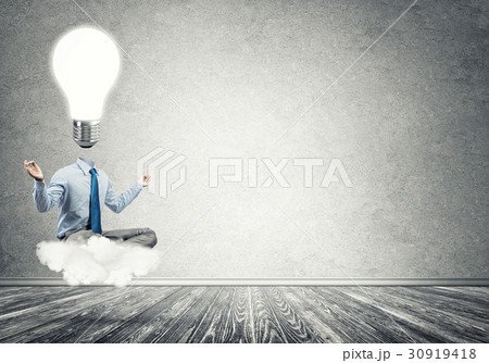 Businessman relaxing and waiting for inspiration Businessman relaxing and waiting for inspiration 30919418