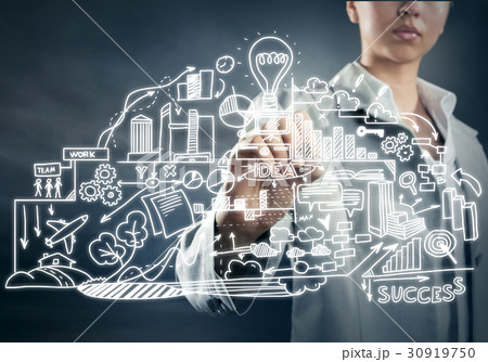 Woman sketching business ideas Woman sketching business ideas 30919750